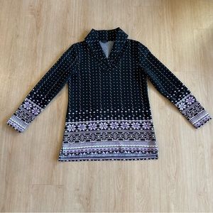 Talbots Nordic Fair Isle Snowflake Winter Patterned Pullover Sweater